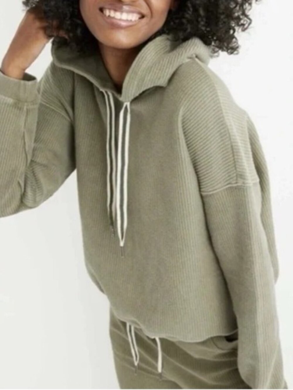 aerie women's small green hoodie